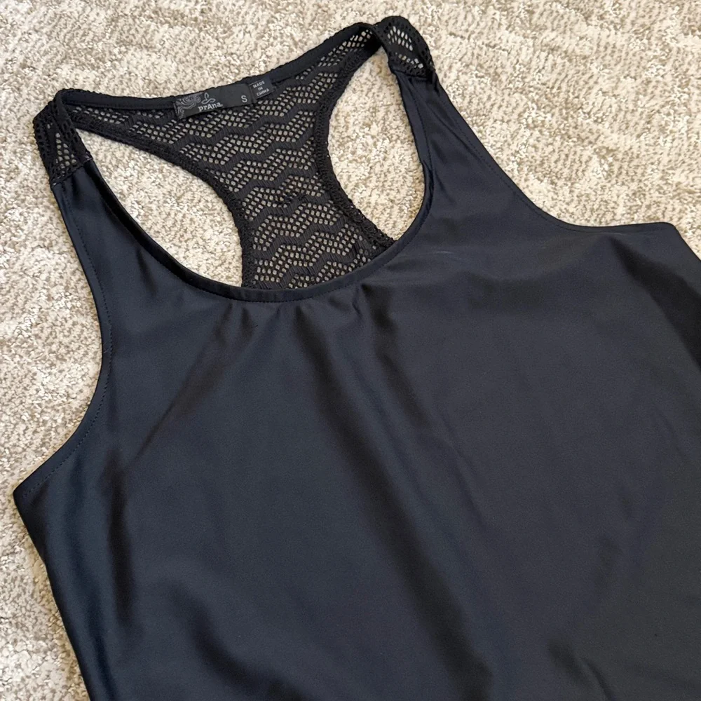 Prana Women's Black Eisley Sleeveless Cover-Up Tunic Swimwear—S